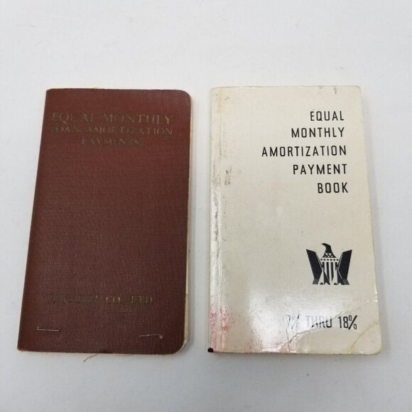 1969 1979 Vintage Monthly Loan Amortization Payment Books 6% to 10% & 7%-18% - Picture 1 of 10